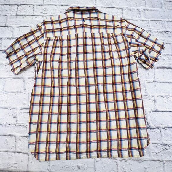 NOT FOR SALE  Royal Robbins Button Up Shirt Men's Medium Multicolor Plaid Short - Picture 9 of 10